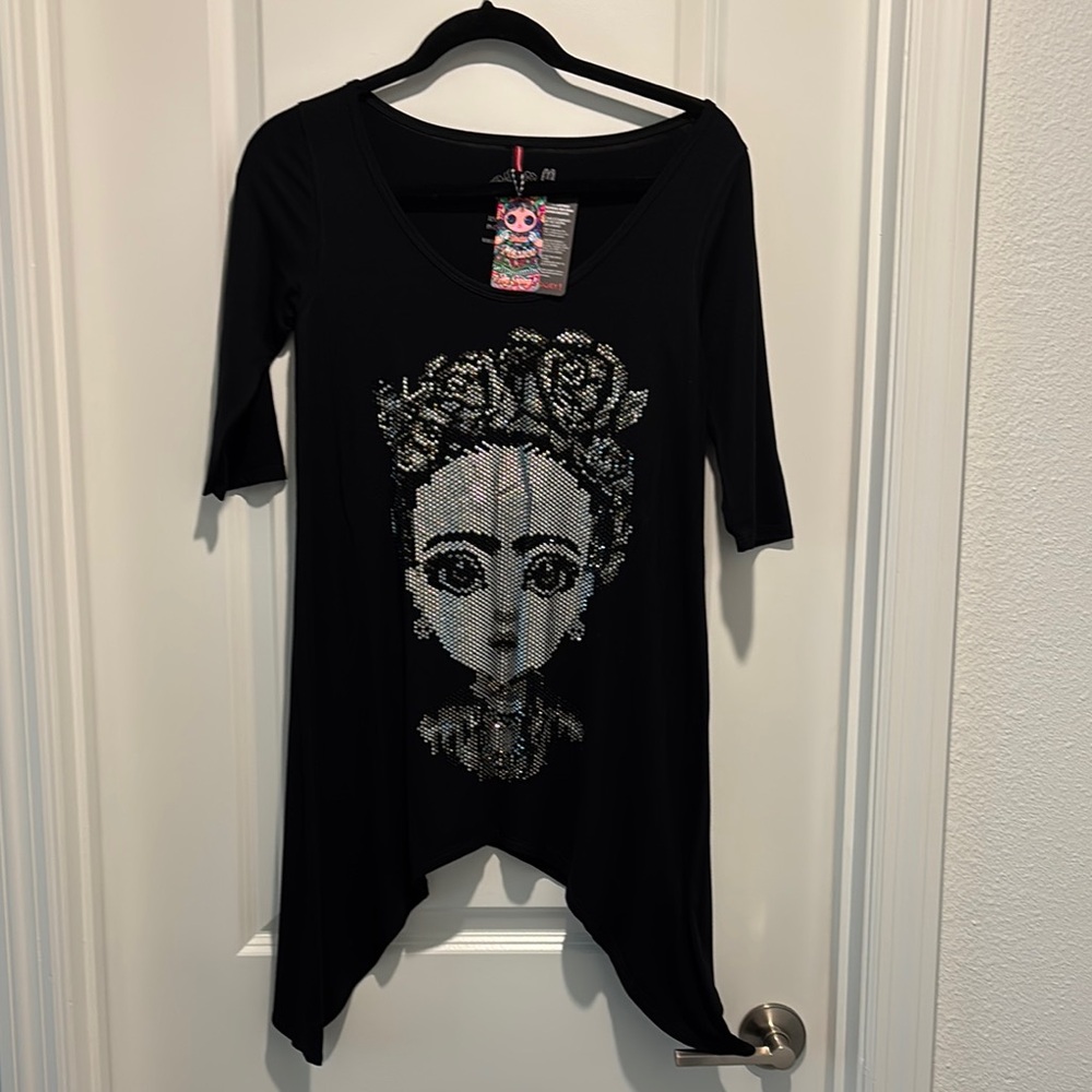 Black Graphic Women's Top/dress